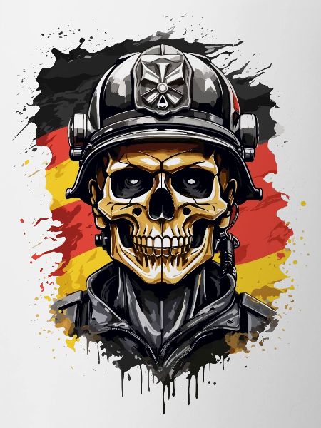 German Firefighter Heroes Skulls