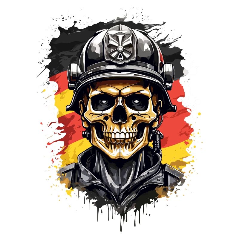 Deutsche Feuerwehrhelden Totenköpfe