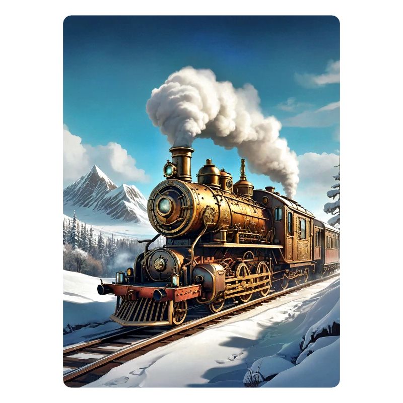 Steampunk Winterlandschaft Dampflok 1.6