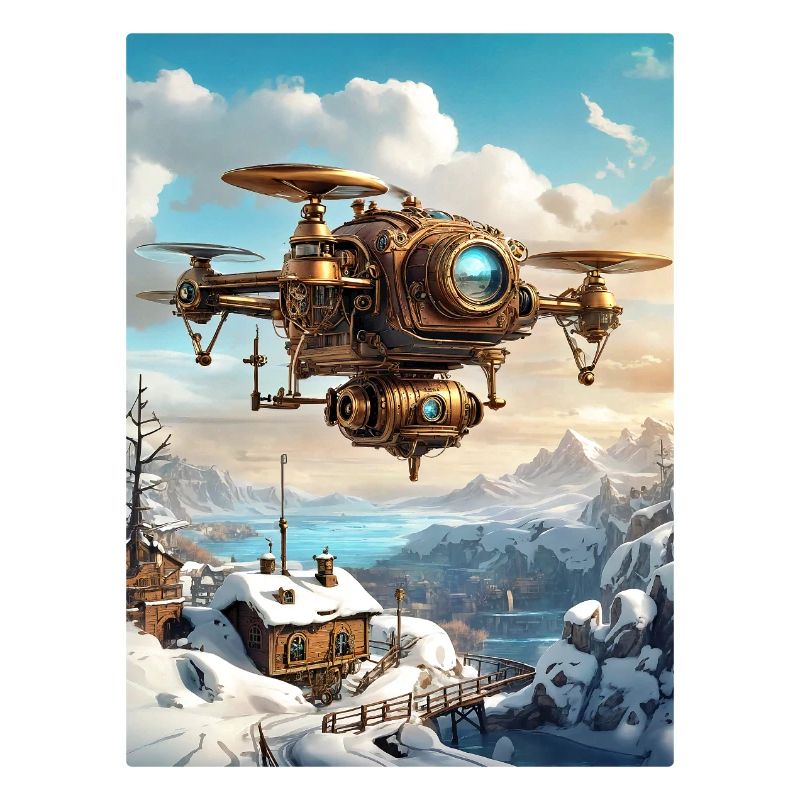 Steampunk Winterlandschaft Drohne 1.4