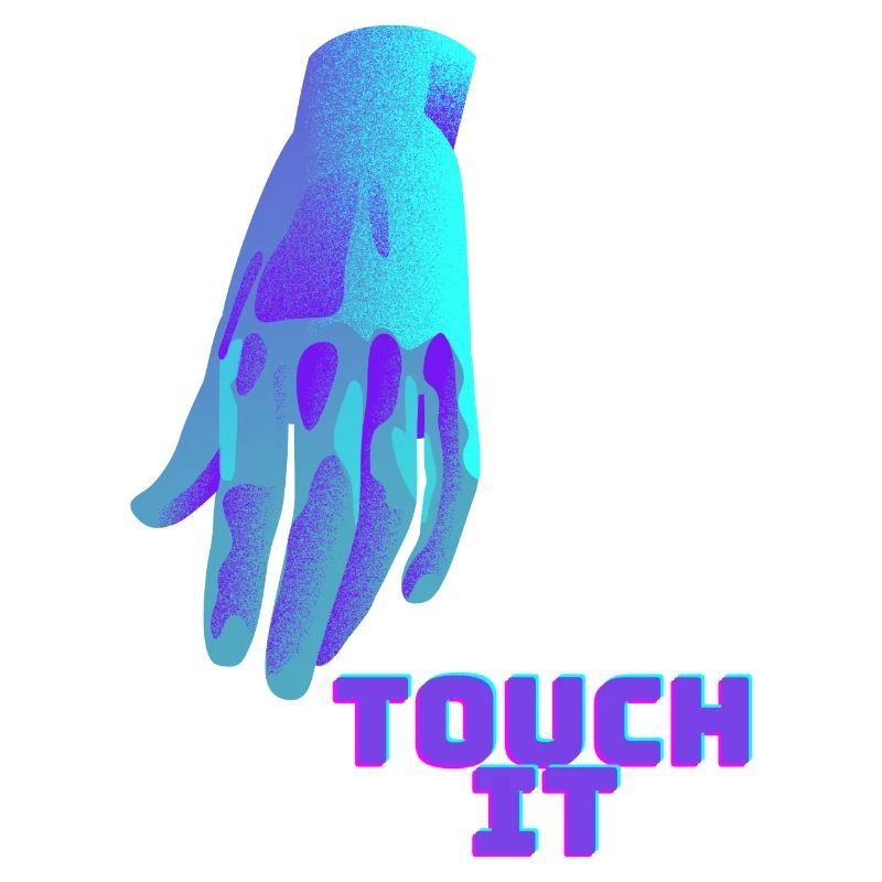 Touch It - blaue Hand
