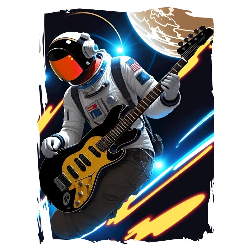 Un astronaute joue de la guitare dans l’espace