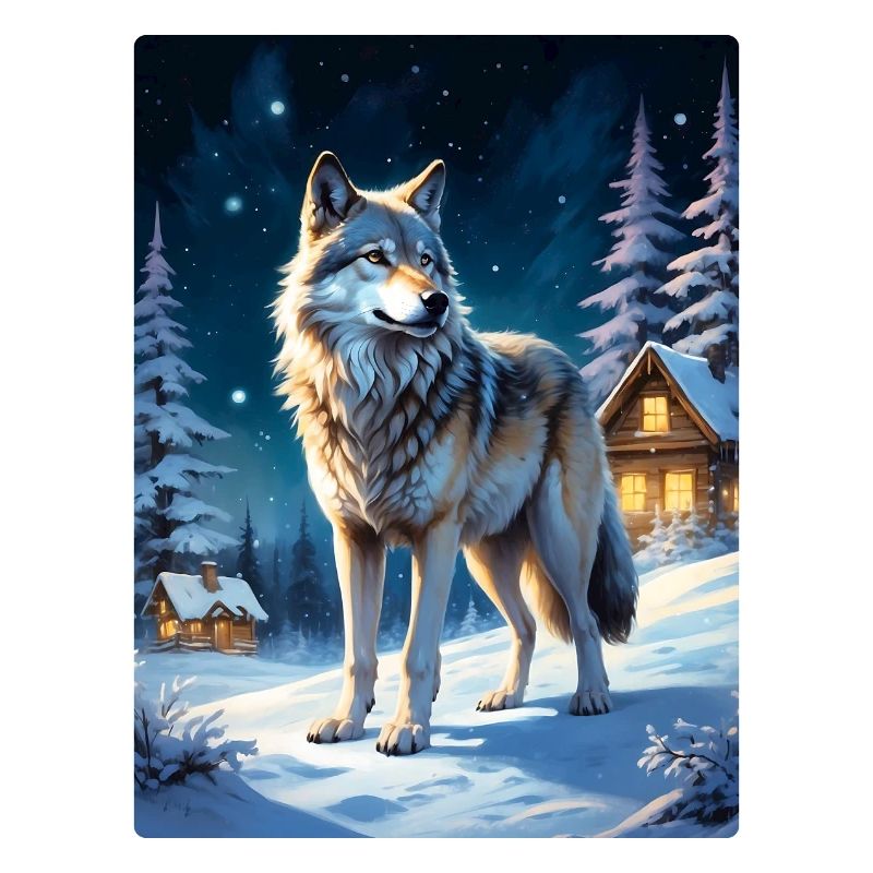 Winterlandschaft Wolf 1.9