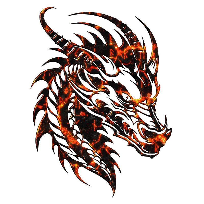 Fantasy Drache Anime Drachenkopf Mythisches Reptil