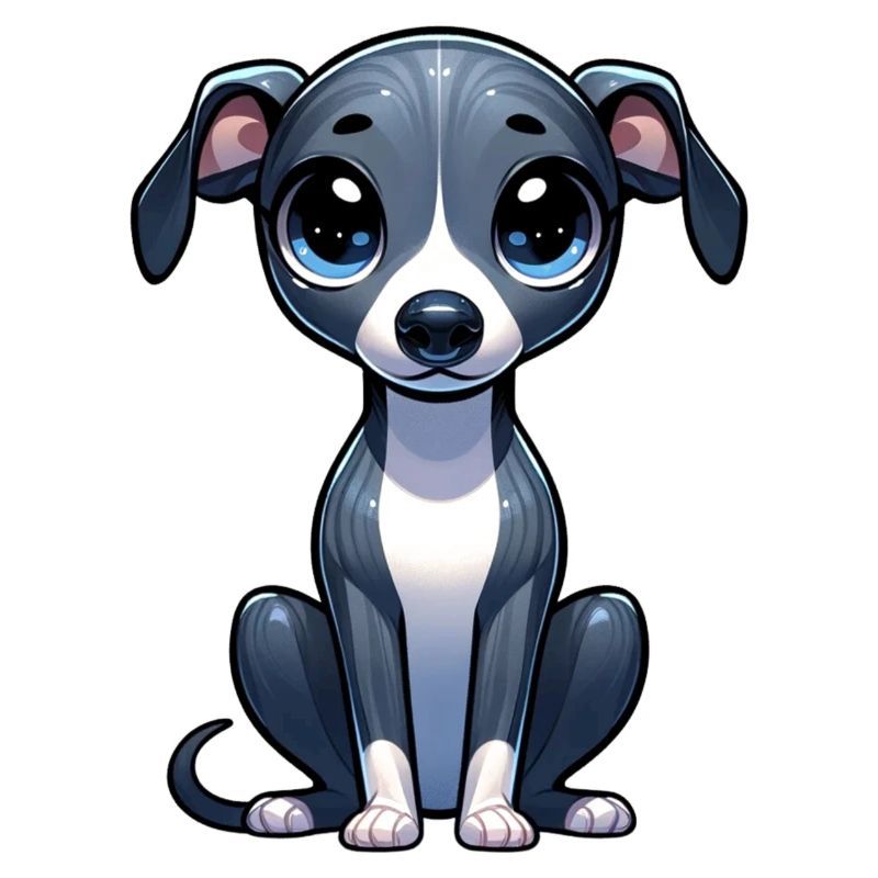 Illustration numérique de mignon Whippet