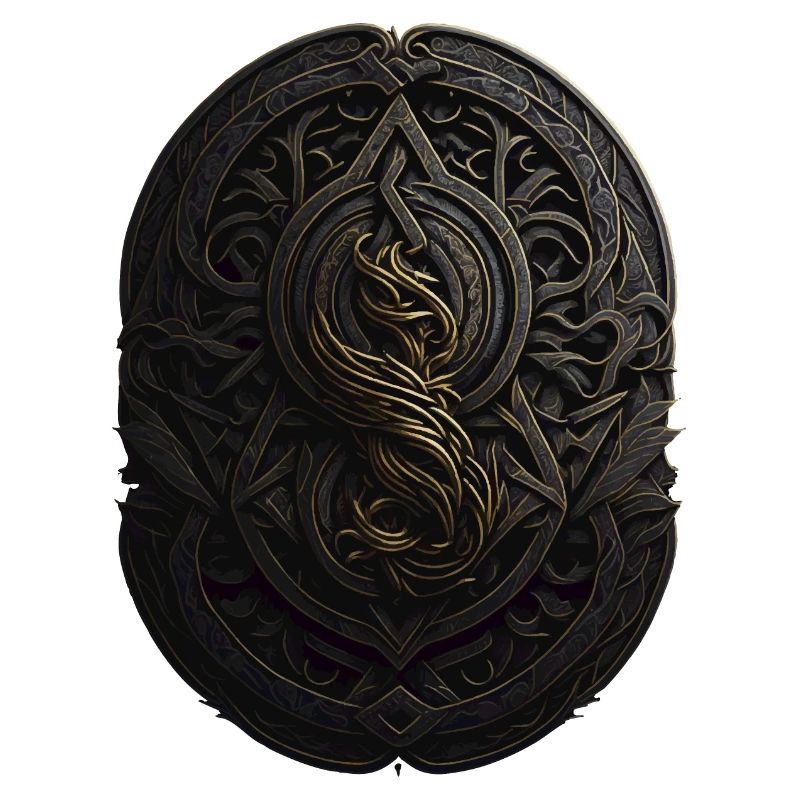 Monogramme Maya noir et or