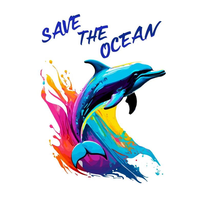 Rettet den Ozean. Delfin