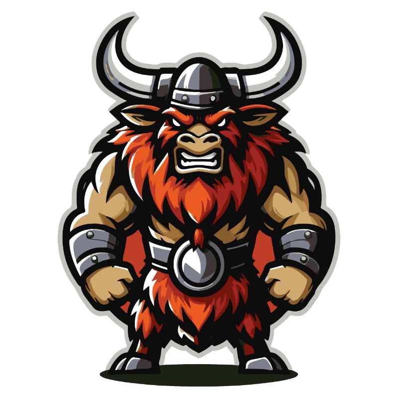 Vikings Enragés aux Cornes de Taureau