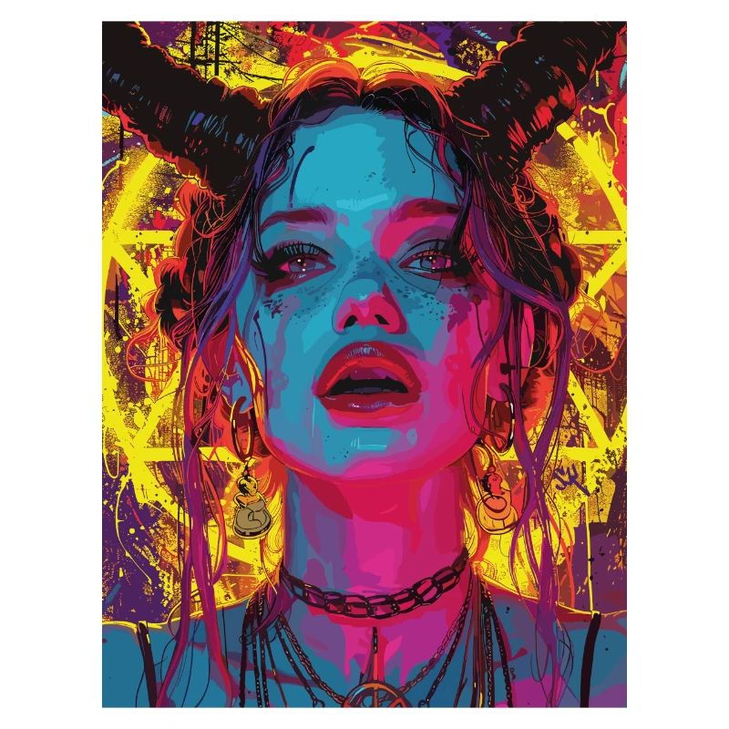 The Female Devil mit Pentagramm