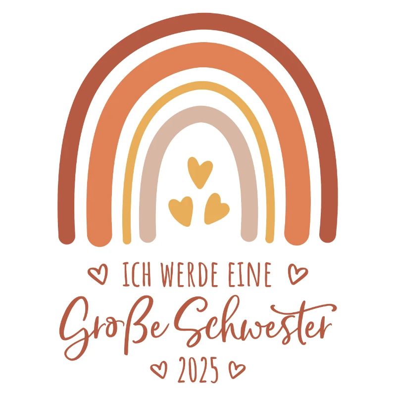 Ich werde eine große Schwester 2025 Regenbogen
