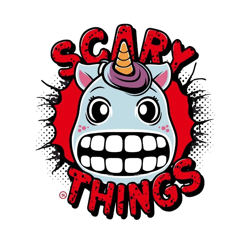 Einhorn - Skull, Skelett, Comicstyle