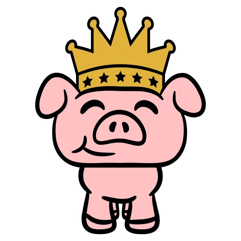 Pig King Queen Crown Prince Princess