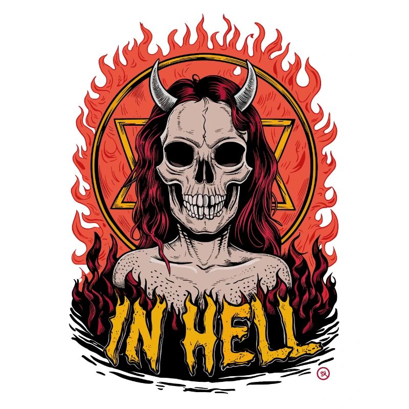 Female Devil - Hell, Skull, Totenkopf