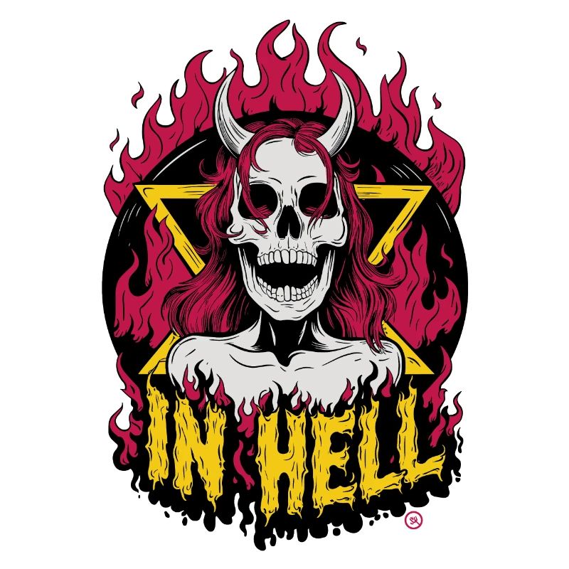 Female Devil - Hell, Skull, Totenkopf