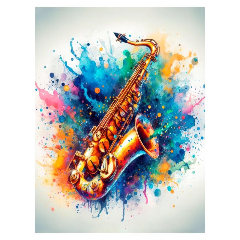 Saxophone aquarelle