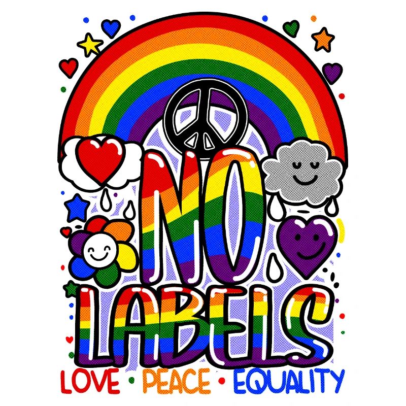 No Labels Design LGBT Rainbow & Equality