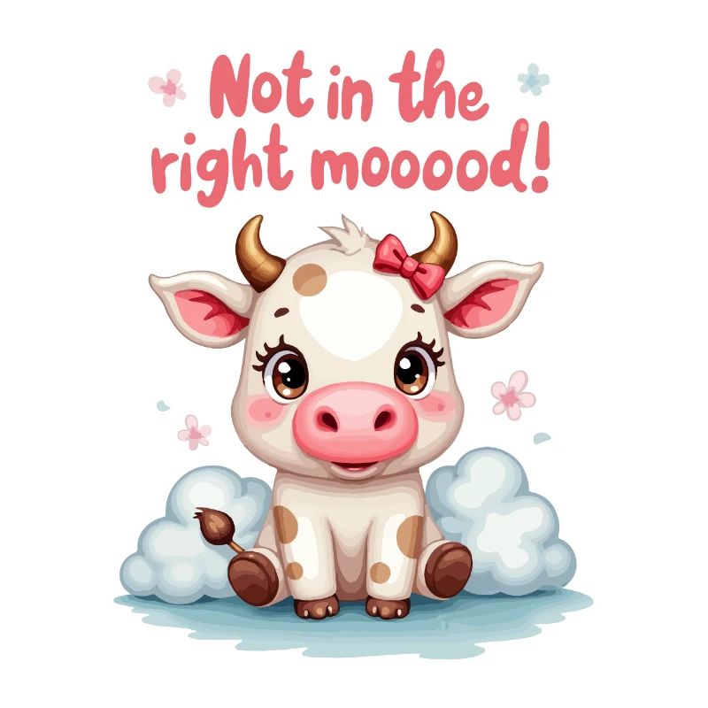 Vache douce et triste pas de bonne humeur