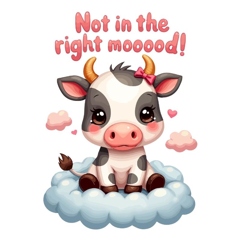 Vache douce et triste pas de bonne humeur