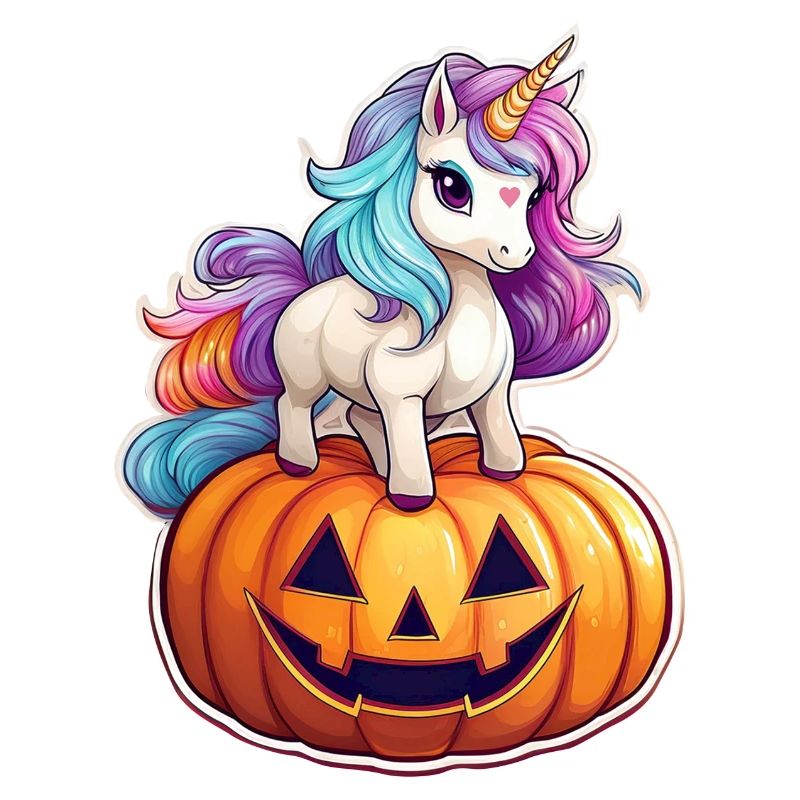 Conception de citrouille licorne d’Halloween