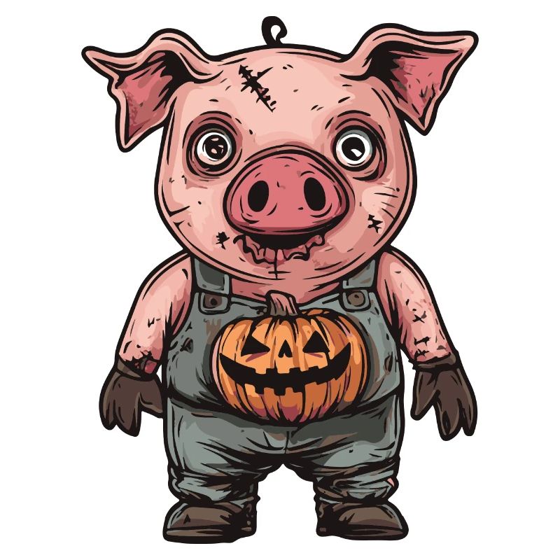 Cochon Halloween Drôle Zombie