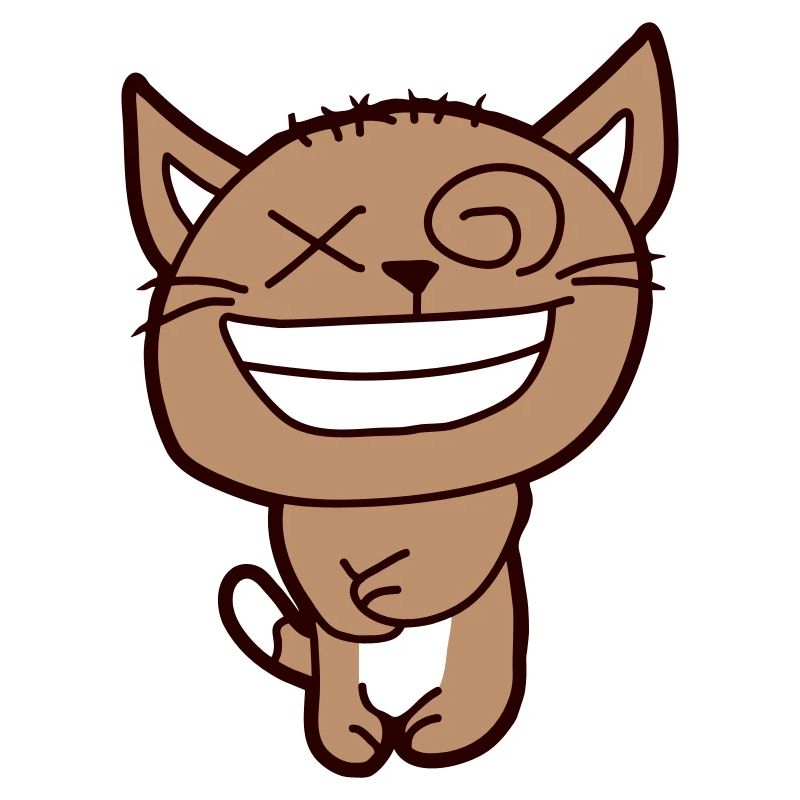 Insane Cat Squints Funny Crazy Grimace
