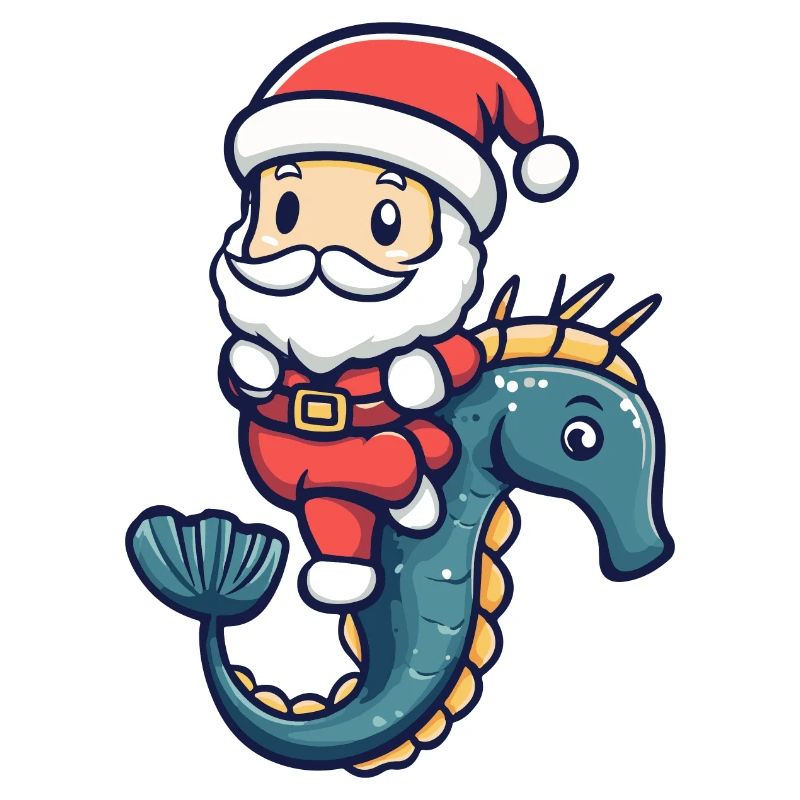Seepferd Weihnachtsmann