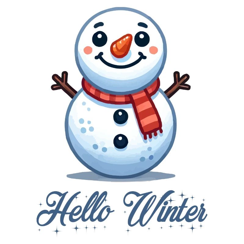 Snowman Schneemann Hello Winter