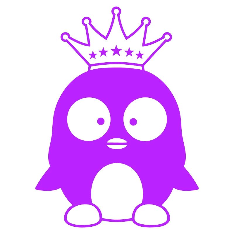 Crown Penguin King Queen Prince Princess Small