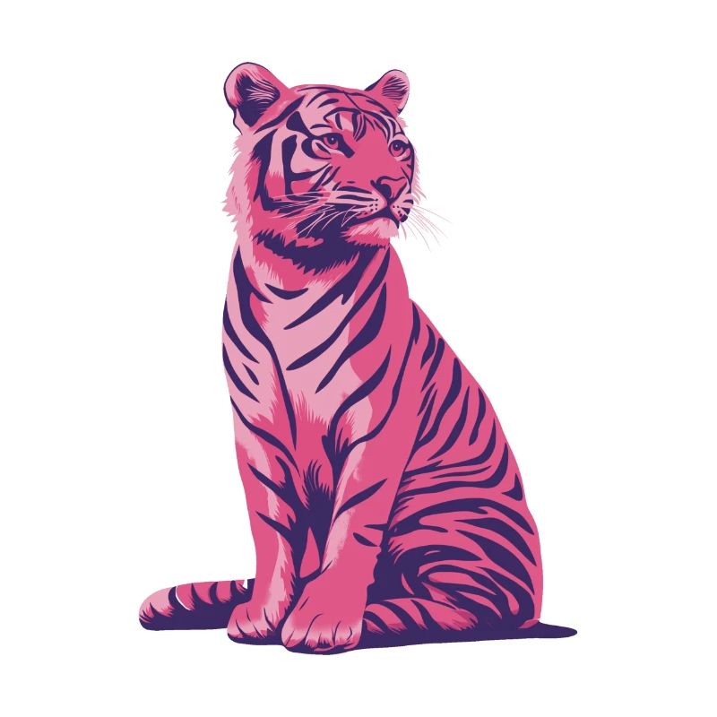 Pink Pop Art Tiger