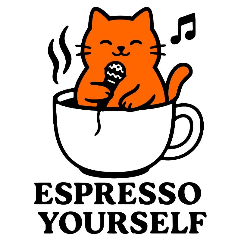 Rote Katze, Espressotasse, Kaffee, Gesang, Express