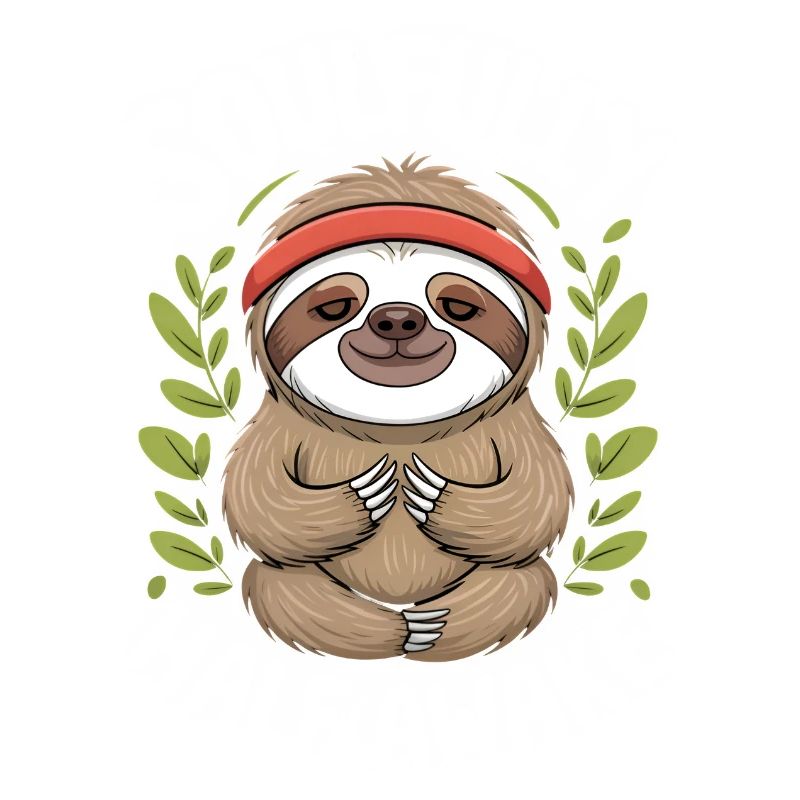Soulfully Half Awake Sloth Design