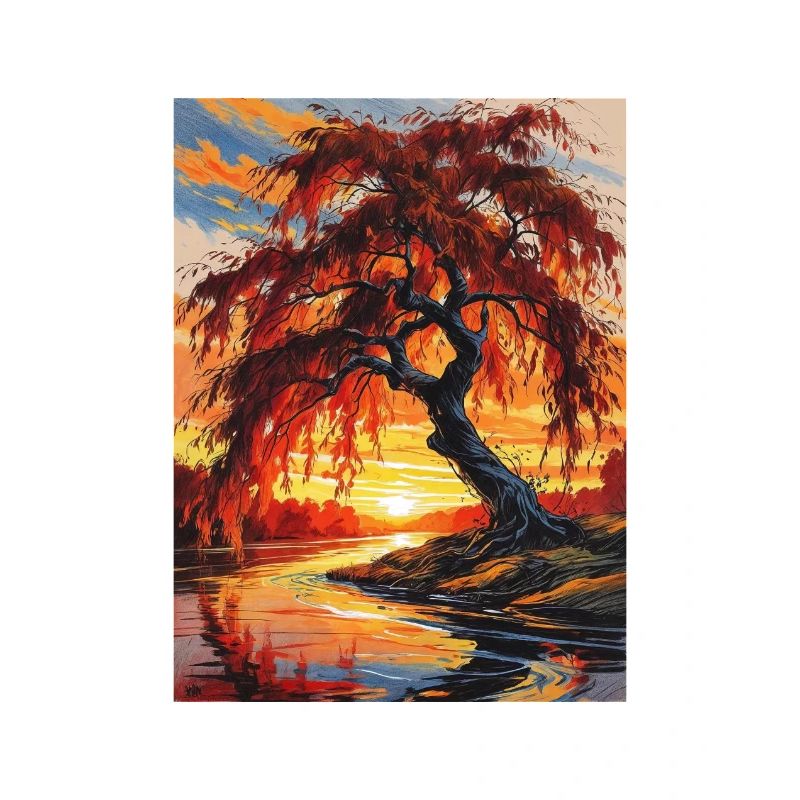 Autumn Tree at Sunset