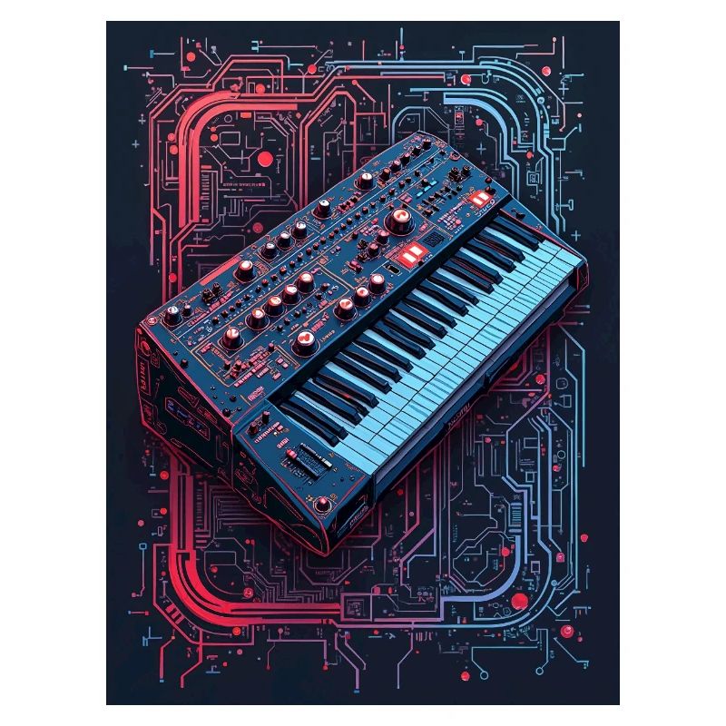 Futuristic synthesizer design