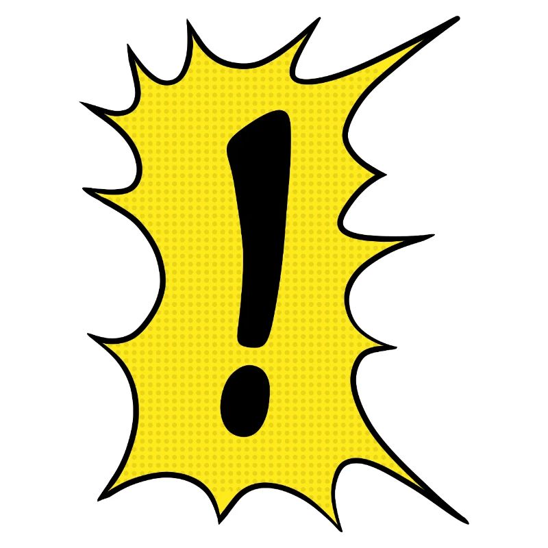 Le point d’exclamation dans le style bande dessinée