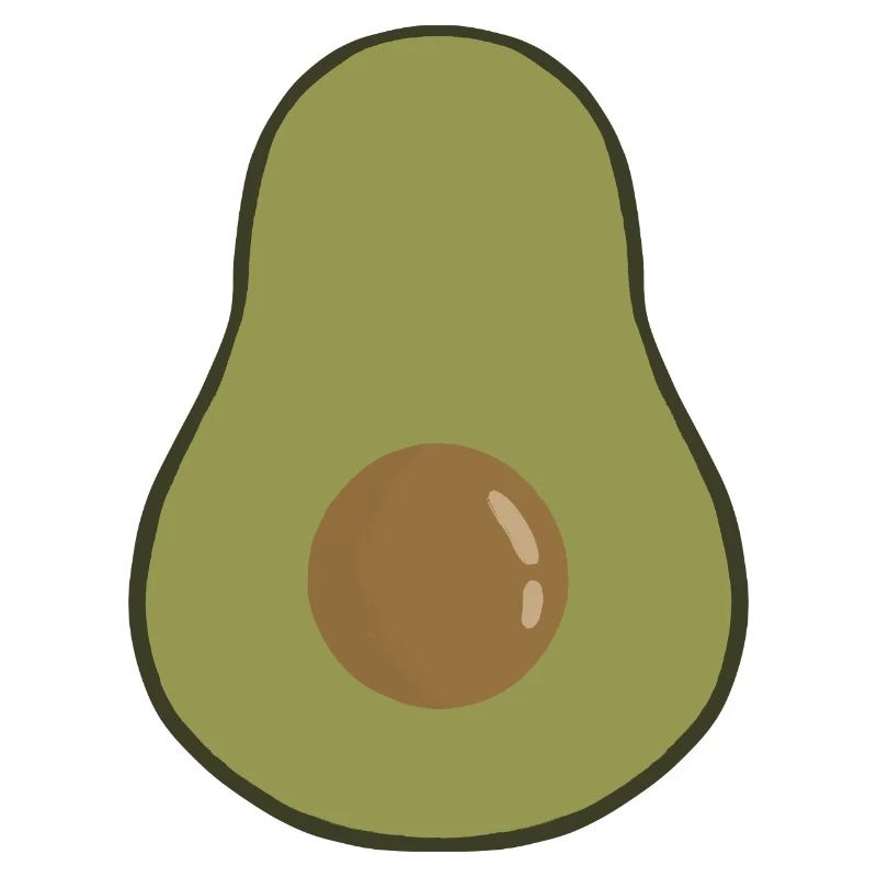 Vibrant Avocado Fruit Illustration