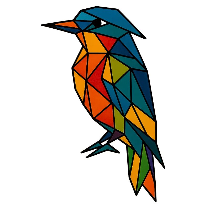 Oiseau géométrique abstrait