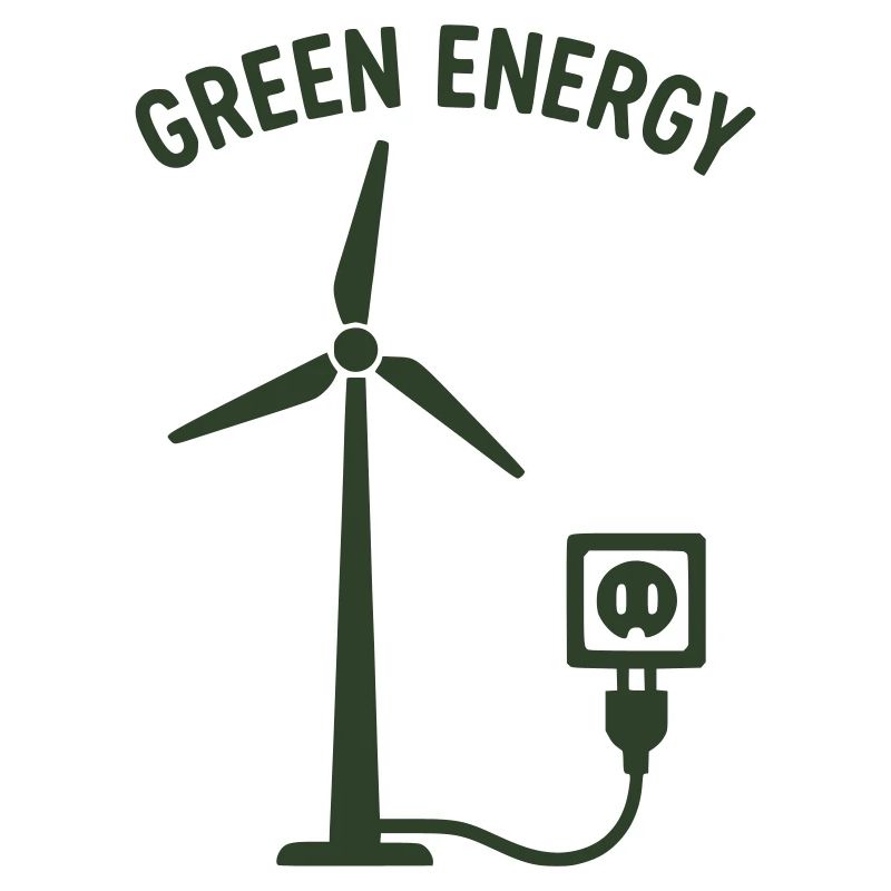 Grüne Energie Windkraft Steckdose