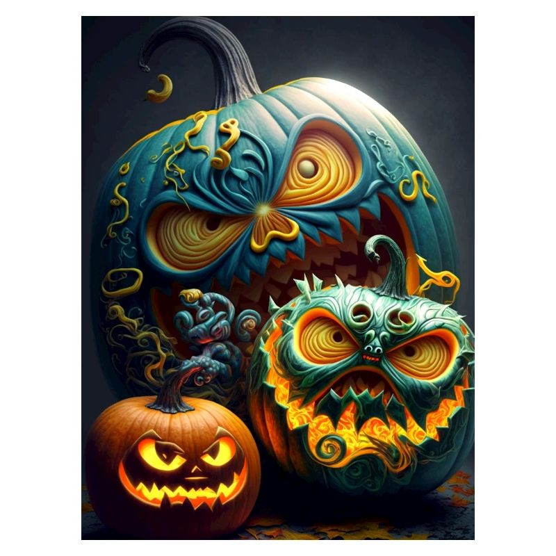 Glowing Halloween Pumpkins