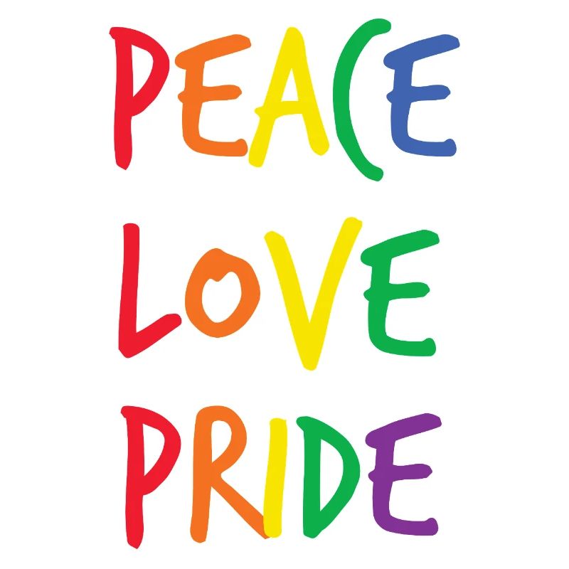Regenbogen Peace Love Pride