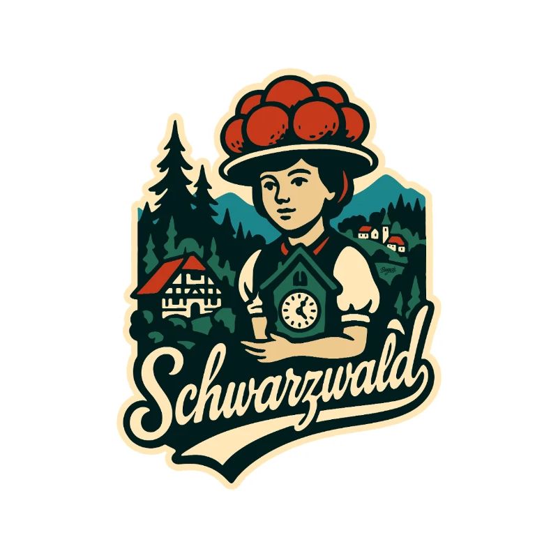 Black Forest Home Illustration with Bollenht