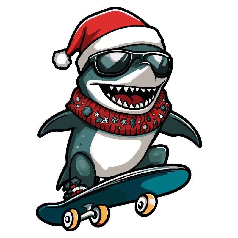 requin Noël drôle