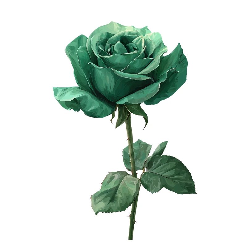 Rose vert émeraude