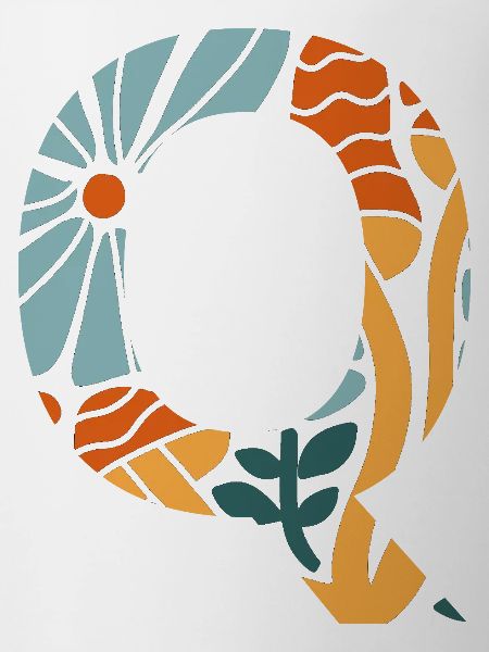 Letter q flowers groovy gift idea