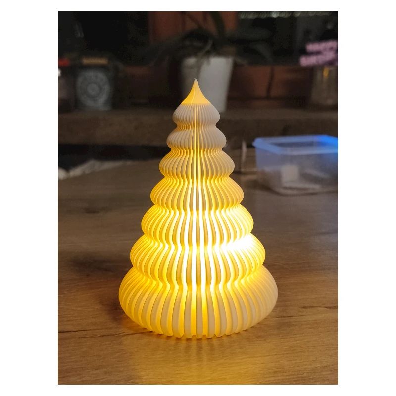 Yellow Paper Lamp in Step Shape