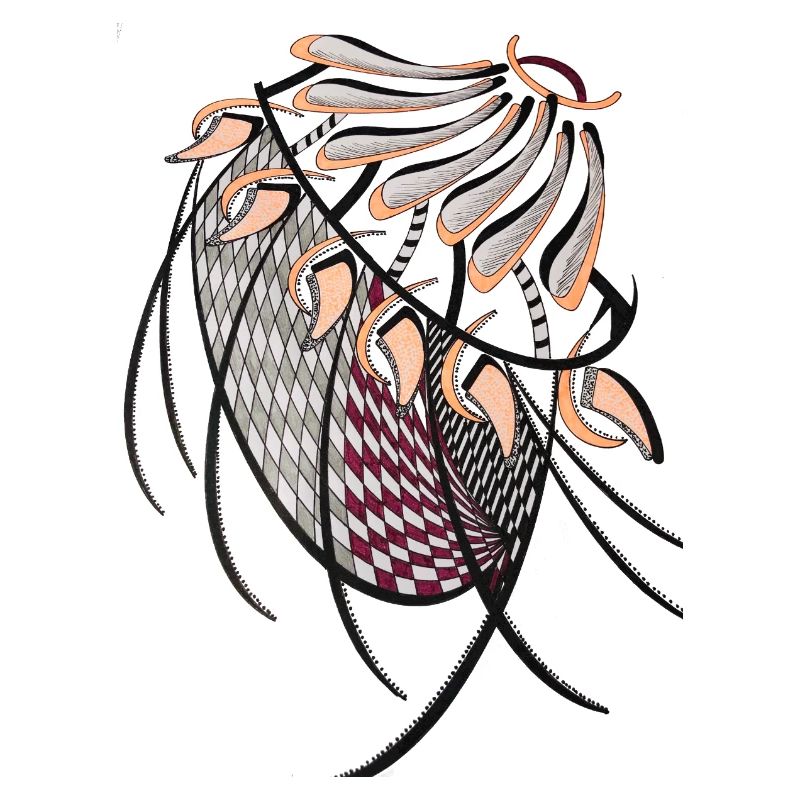 Geometric Fan Hair Patterns