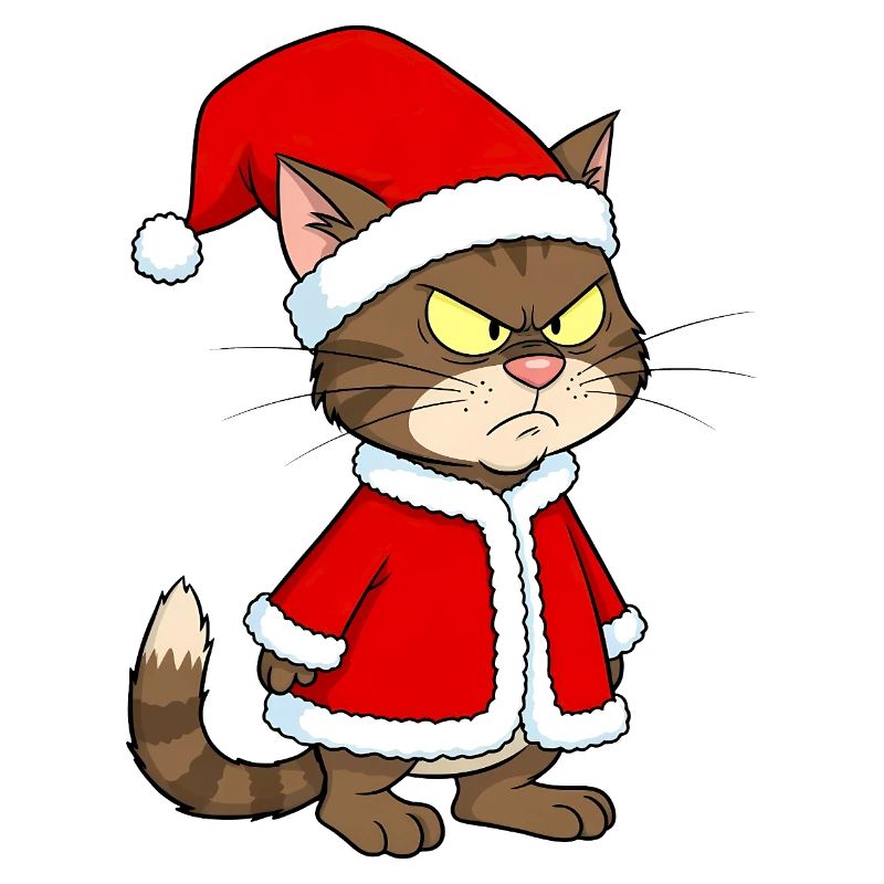 Cat Christmas grim funny
