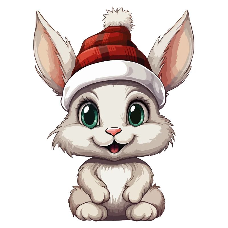 Winter bunny with cap