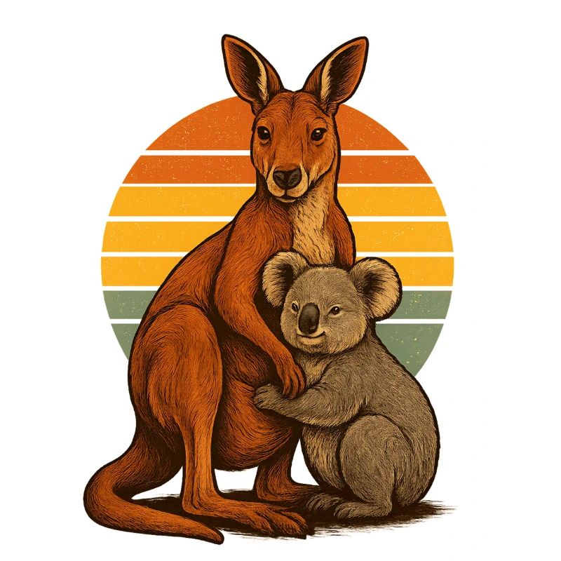 Känguru Koala Australische Freunde