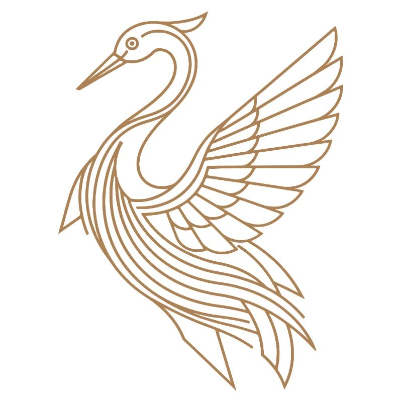Art déco - Héron