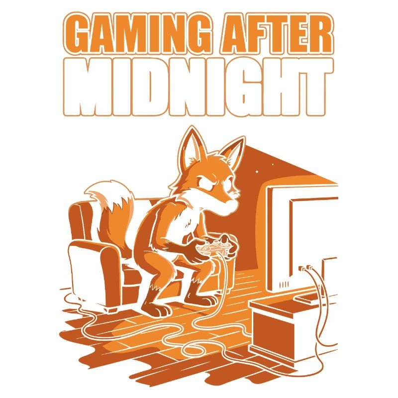 Gaming nach Mitternacht: Fuchs am Controller
